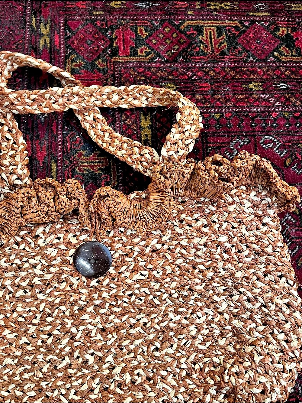 Woven Ruffled Mini Tote - Picture 3 of 3
